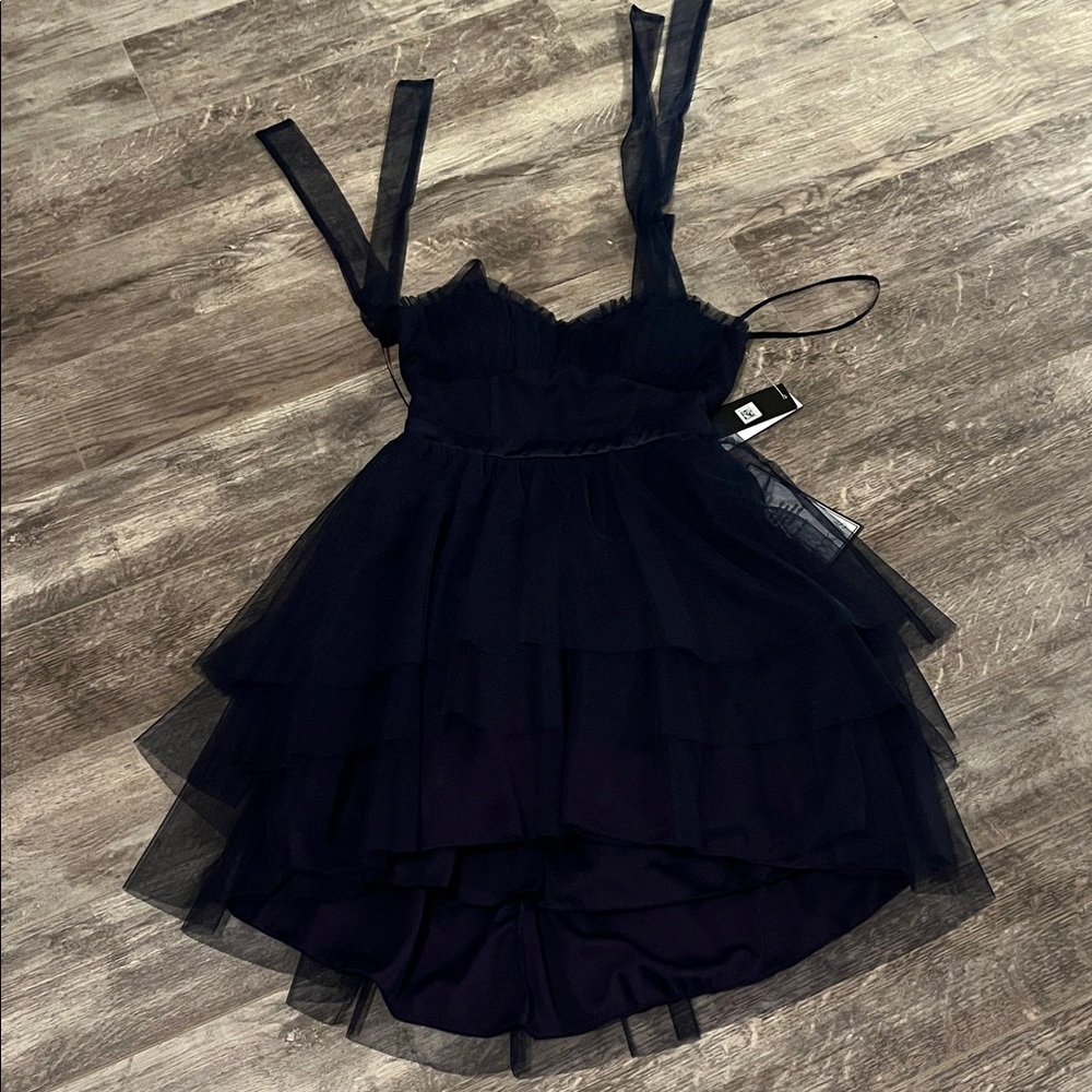 City Studio Girls Tulle Size 0 Navy Dress NWT